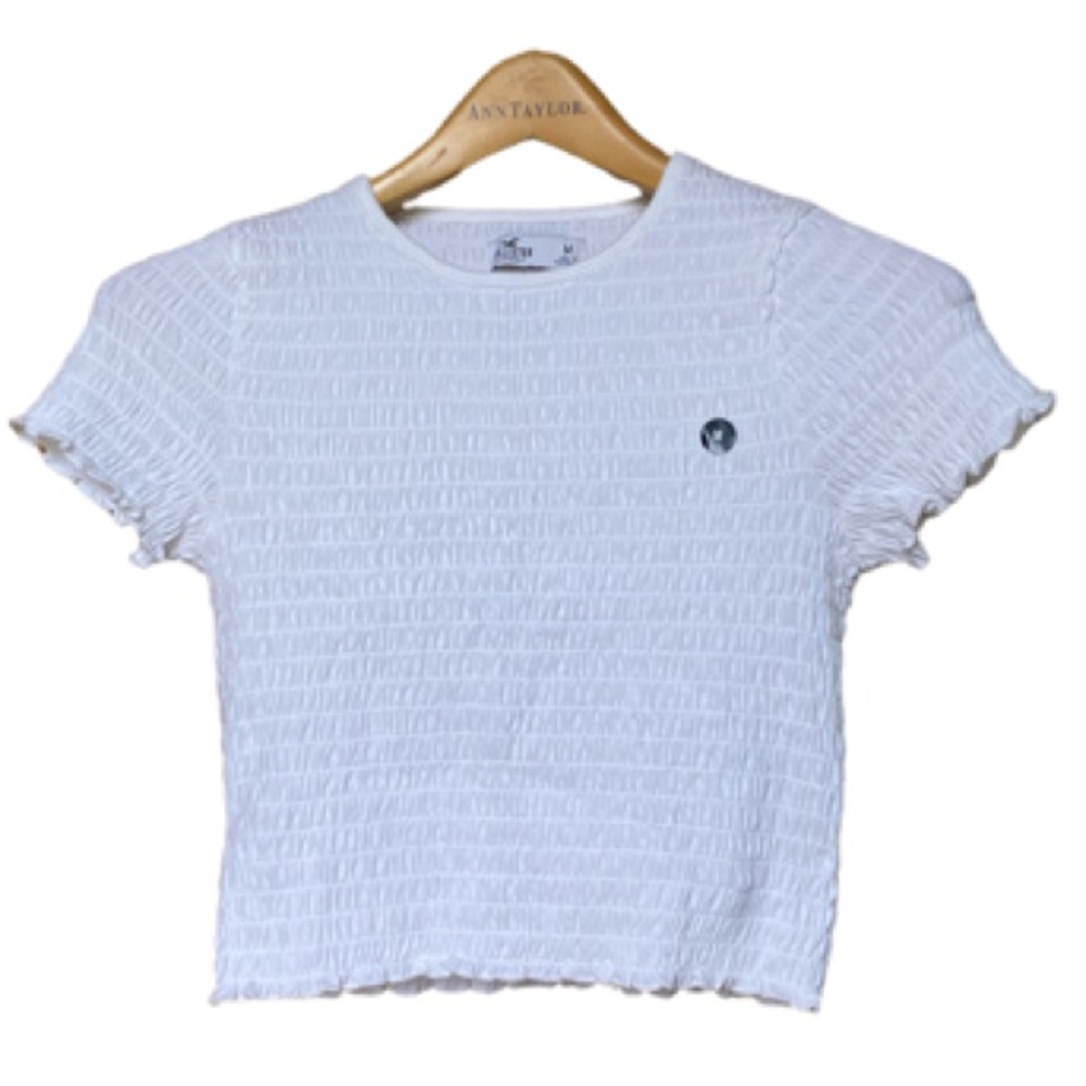 Brand New Hollister White Ruffled Shirt Size Medium
